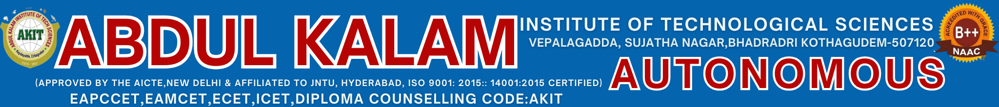 INSTITUTE OF TECHNOLOGICAL SCIENCES VEPALAGADDA, SUJATHA NAGAR,BHADRADRI KOTHAGUDEM-507120